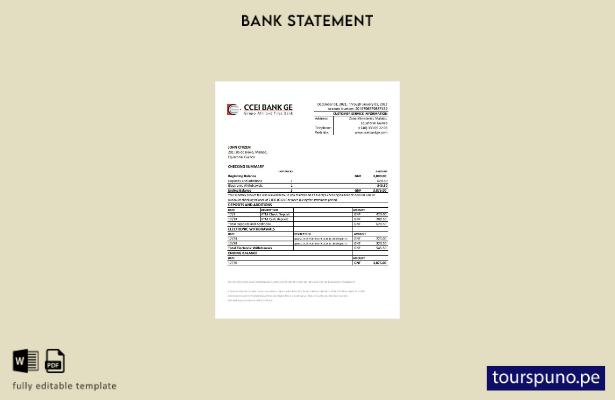 listo para imprimir plantilla de Excel de extracto bancario CCEI de Guinea Ecuat